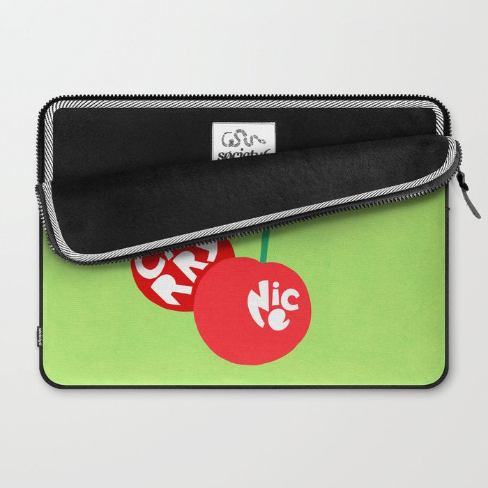 Big fruit Cherry duo with fun pun 'Cherry Nice'  Laptop Sleeve Gallery Image 2