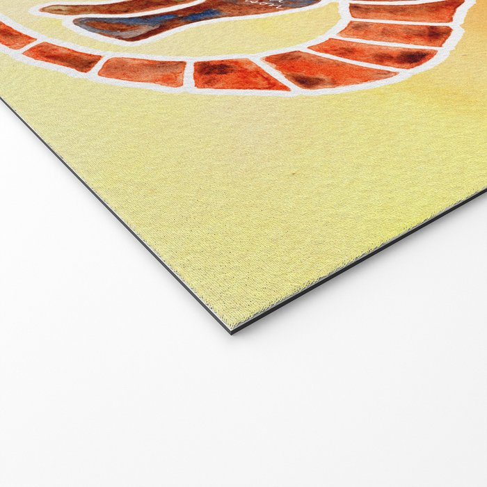 Armadillo and Cactus - Sunset Ombre Background Welcome Mat Gallery Image 2