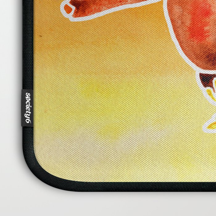 Armadillo and Cactus - Sunset Ombre Background Laptop Sleeve Gallery Image 3