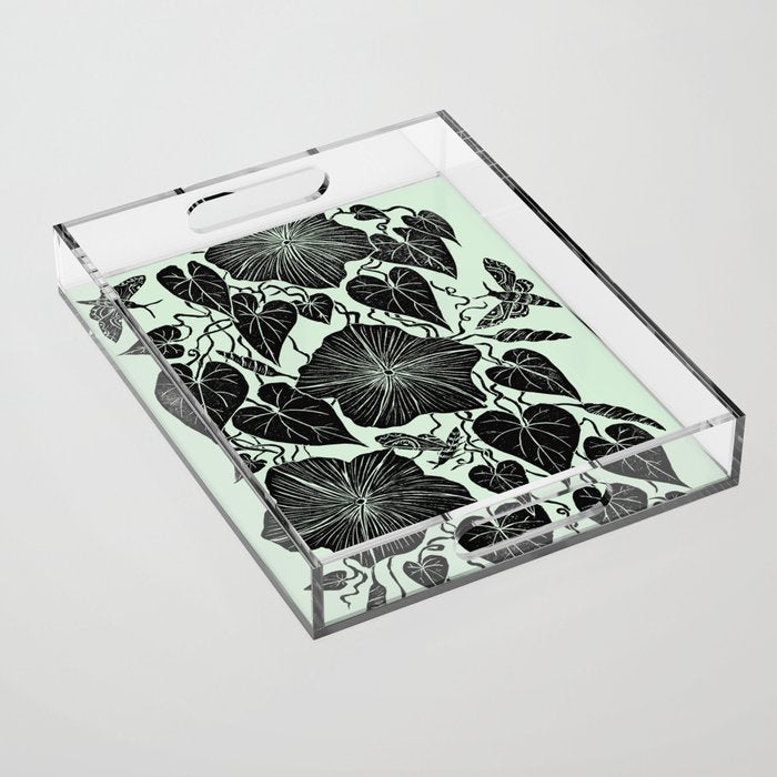 Moonflowers with Moths Acrylic Tray Gallery Image 1