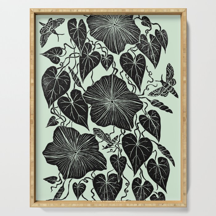 Moonflowers with Moths Serving Tray Gallery Image 1