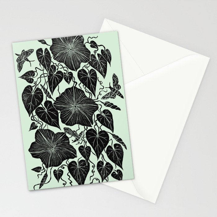 Moonflowers with Moths Stationery Card Gallery Image 2