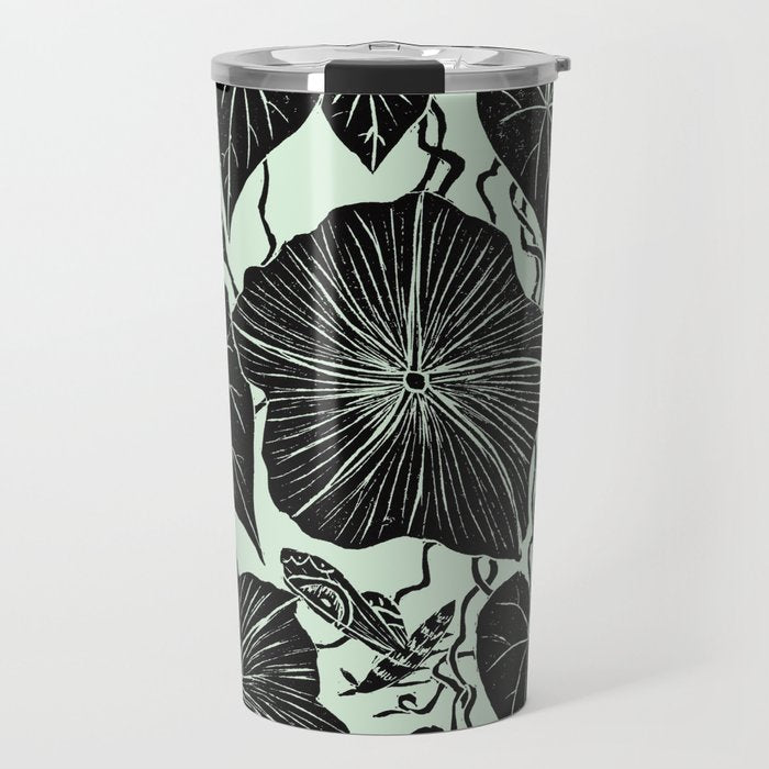 Moonflowers with Moths Travel Mug Gallery Image 1
