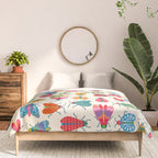 Wonderful Winged Insects - Colorful Retro Bugs Comforter Gallery Image 3