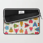 Wonderful Winged Insects - Colorful Retro Bugs Laptop Sleeve Gallery Image 2