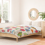 Wonderful Winged Insects - Colorful Retro Bugs Duvet Cover Gallery Image 2