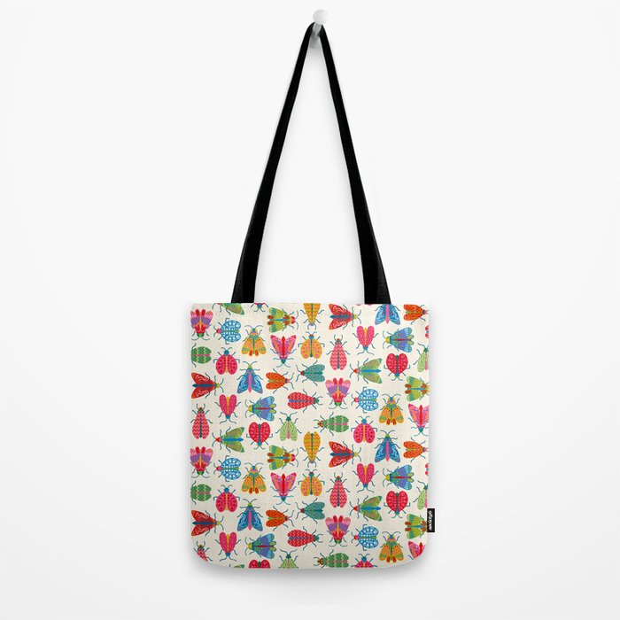 Wonderful Winged Insects - Colorful Retro Bugs Tote Bag Gallery Image 2