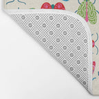 Wonderful Winged Insects - Colorful Retro Bugs Bath Mat Gallery Image 2