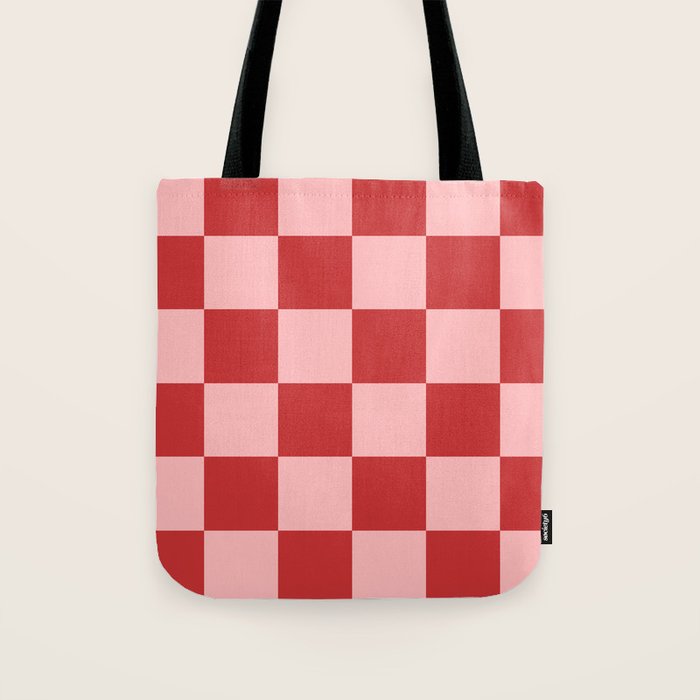 Checkered (Strawberry) Tote Bag Gallery Image 1