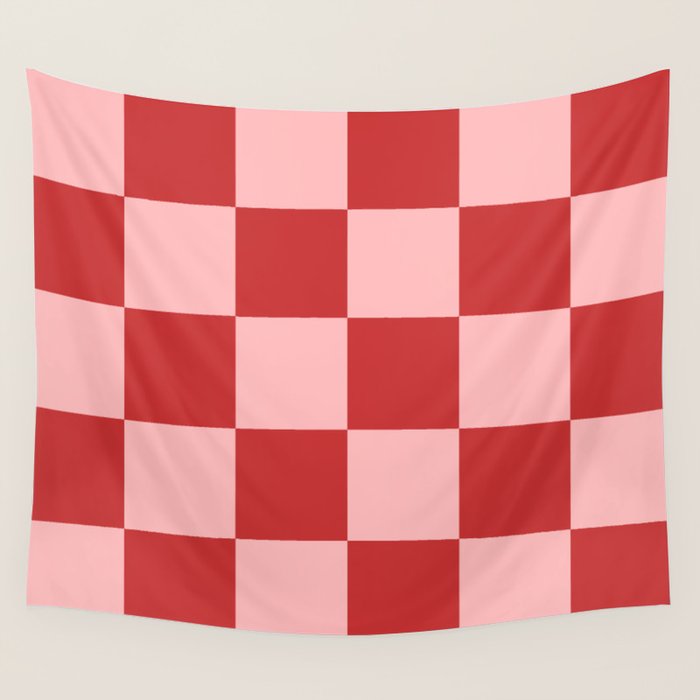 Checkered (Strawberry) Wall Tapestry Gallery Image 4