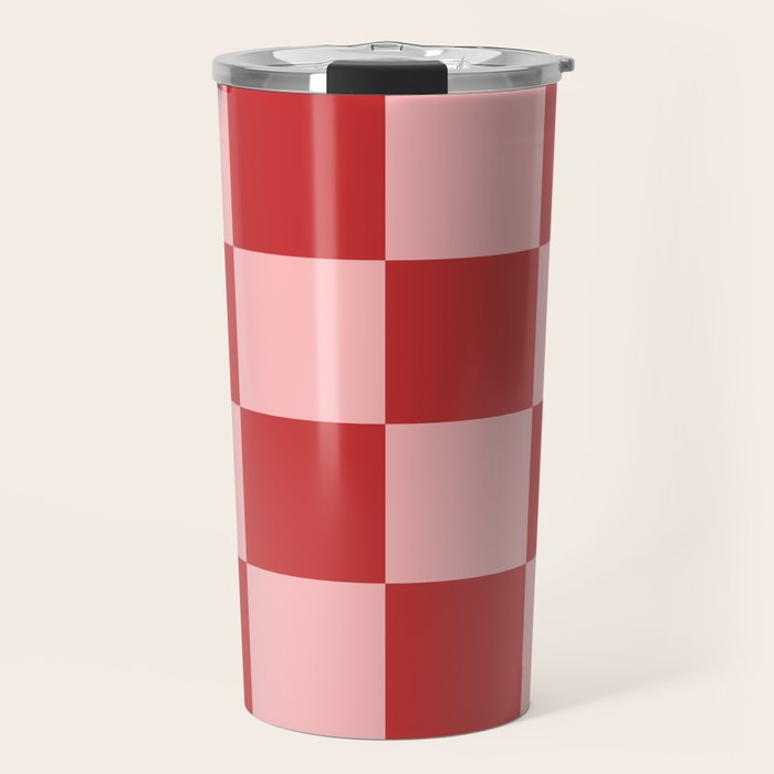 Checkered (Strawberry) Travel Mug Gallery Image 1