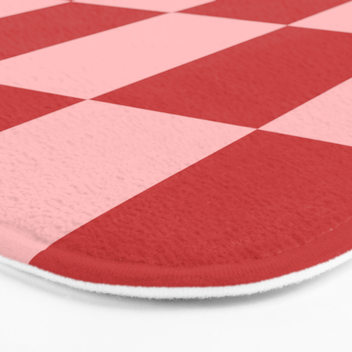 Checkered (Strawberry) Bath Mat Gallery Image 3