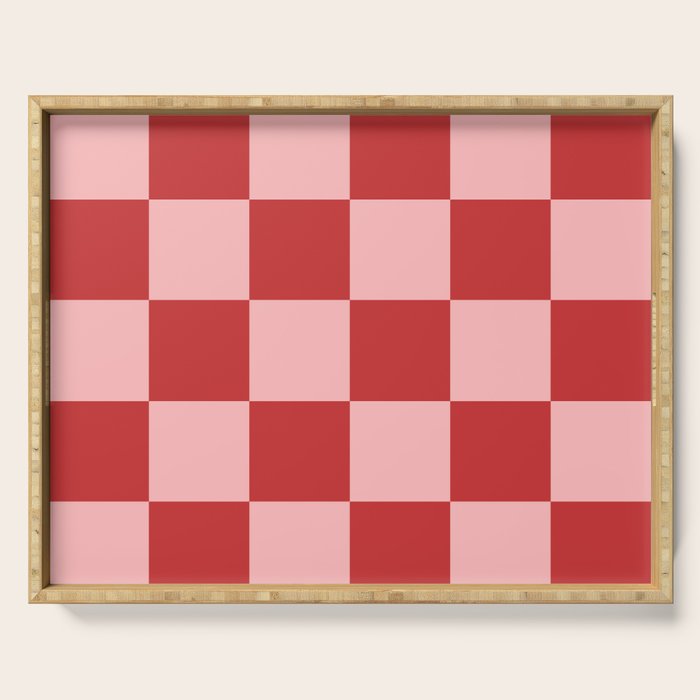 Checkered (Strawberry) Serving Tray Gallery Image 1