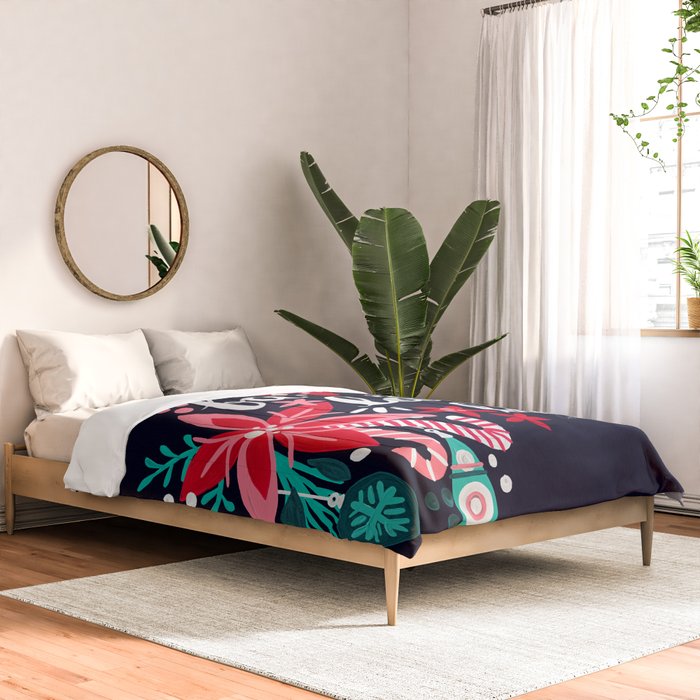 Fa La La Bouquet - Navy Comforter Gallery Image 2