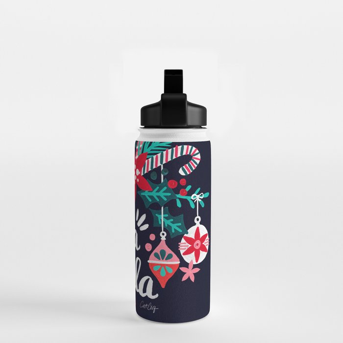 Fa La La Bouquet - Navy Water Bottle Gallery Image 2