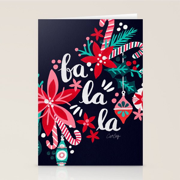 Fa La La Bouquet - Navy Stationery Card Gallery Image 2