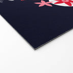 Fa La La Bouquet - Navy Welcome Mat Gallery Image 2