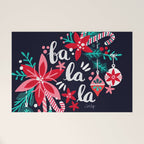 Fa La La Bouquet - Navy Welcome Mat Gallery Image 1