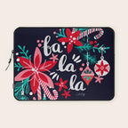 Fa La La Bouquet - Navy Laptop Sleeve Gallery Image 1