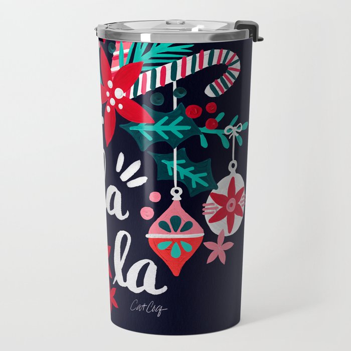 Fa La La Bouquet - Navy Travel Mug Gallery Image 2