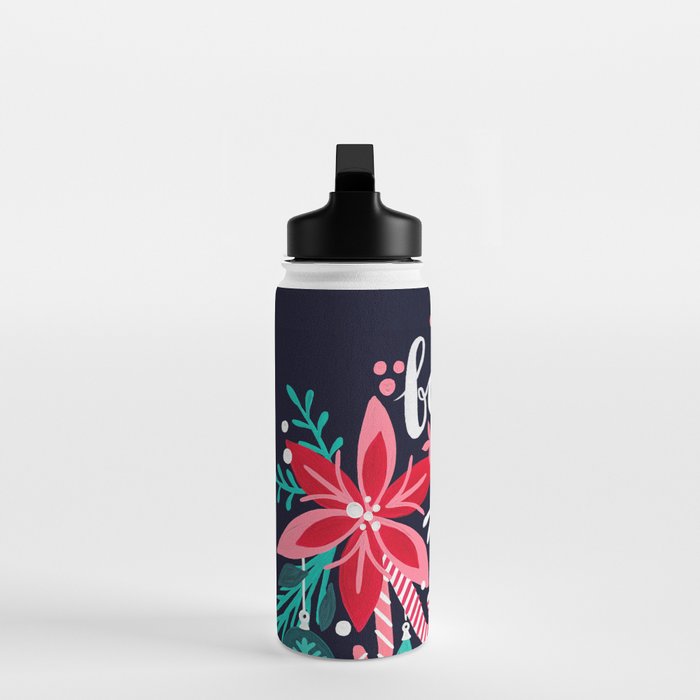 Fa La La Bouquet - Navy Water Bottle Gallery Image 3