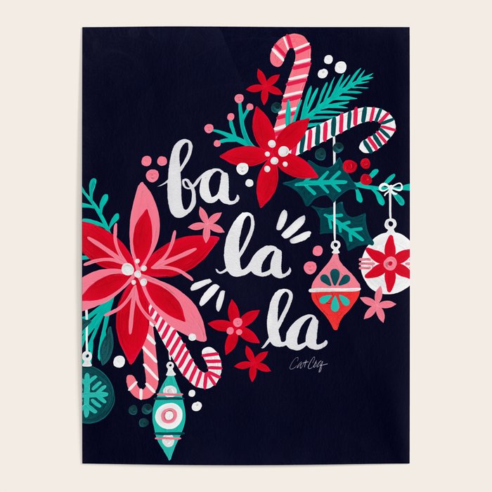 Fa La La Bouquet - Navy Poster Gallery Image 1