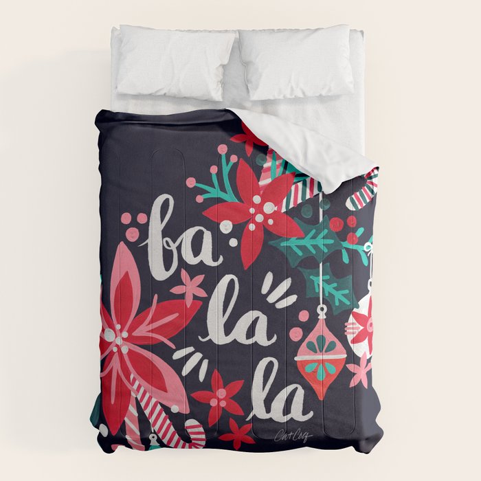 Fa La La Bouquet - Navy Comforter Gallery Image 1