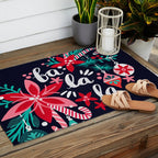 Fa La La Bouquet - Navy Outdoor Rug Gallery Image 2