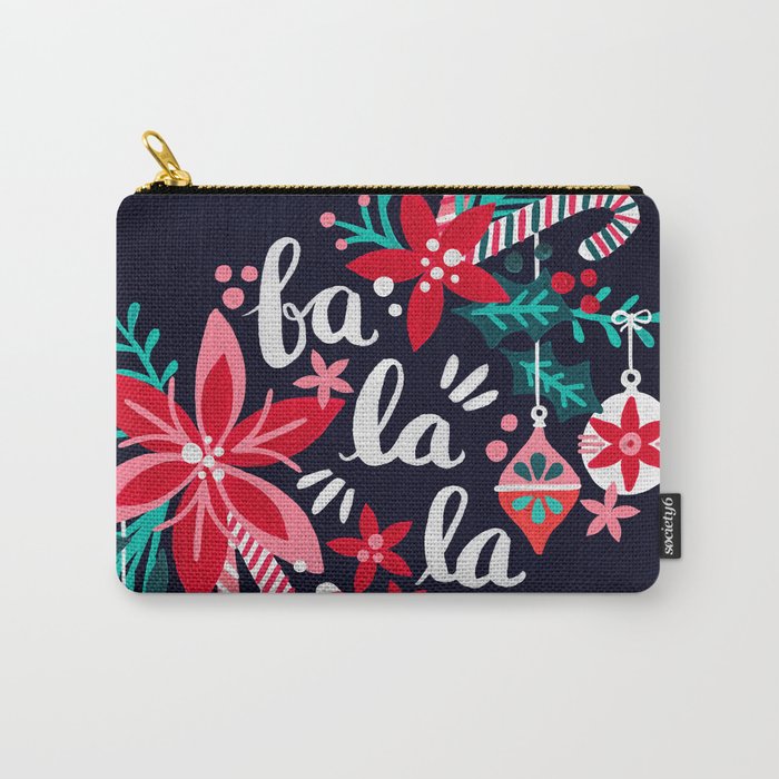 Fa La La Bouquet - Navy Carry All Pouch Gallery Image 1