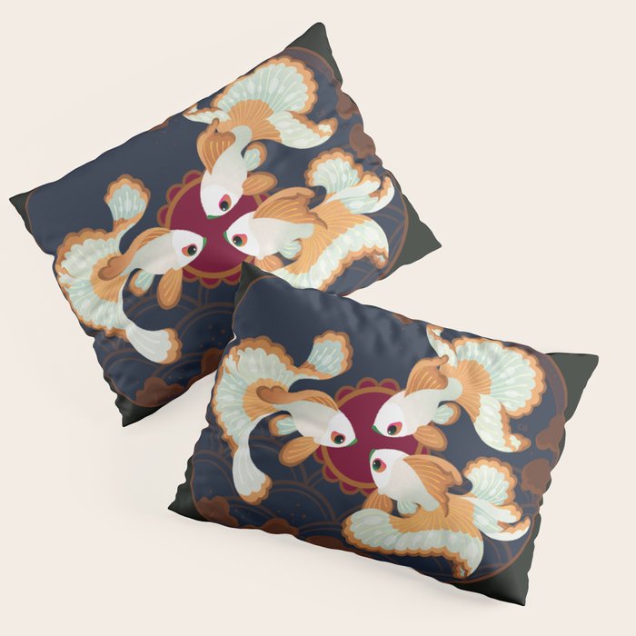 Three tosakin goldfish Pillow Sham Gallery Image 1