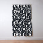 Witchy Things In Black And White Window Curtain Gallery Image 3