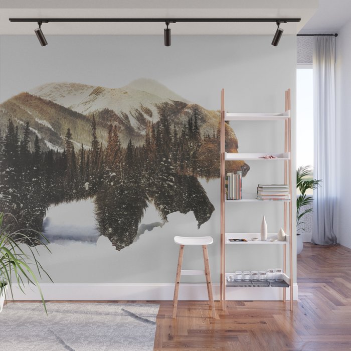 Arctic Grizzly Bear Wall Mural Gallery Image 1
