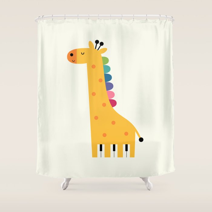 Giraffe Piano Shower Curtain Gallery Image 1