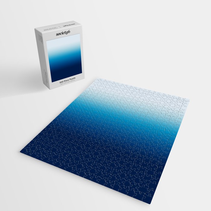 Sky and Ocean Blue Ombre Jigsaw Puzzle Gallery Image 2