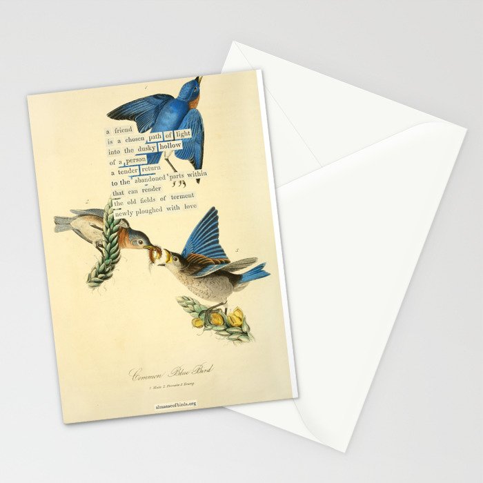 Bird Divinations: Blue Bird (about: almanacofbirds.org) Stationery Card Gallery Image 2