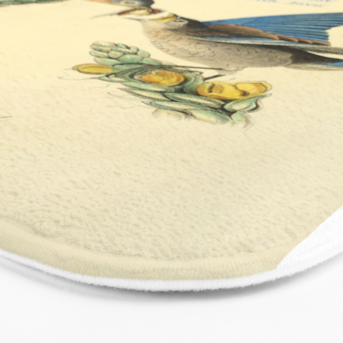 Bird Divinations: Blue Bird (about: almanacofbirds.org) Bath Mat Gallery Image 3