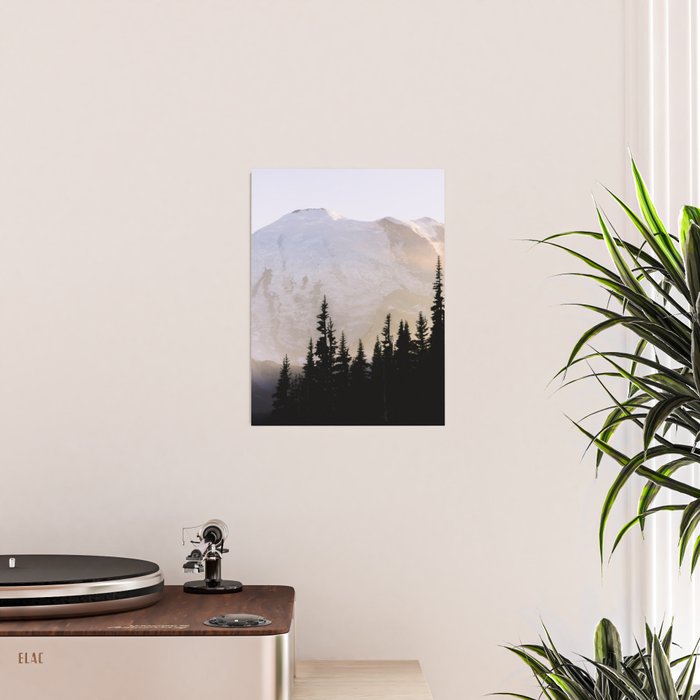 Cascade Mountain High - Mount Rainier Sunset Poster Gallery Image 2