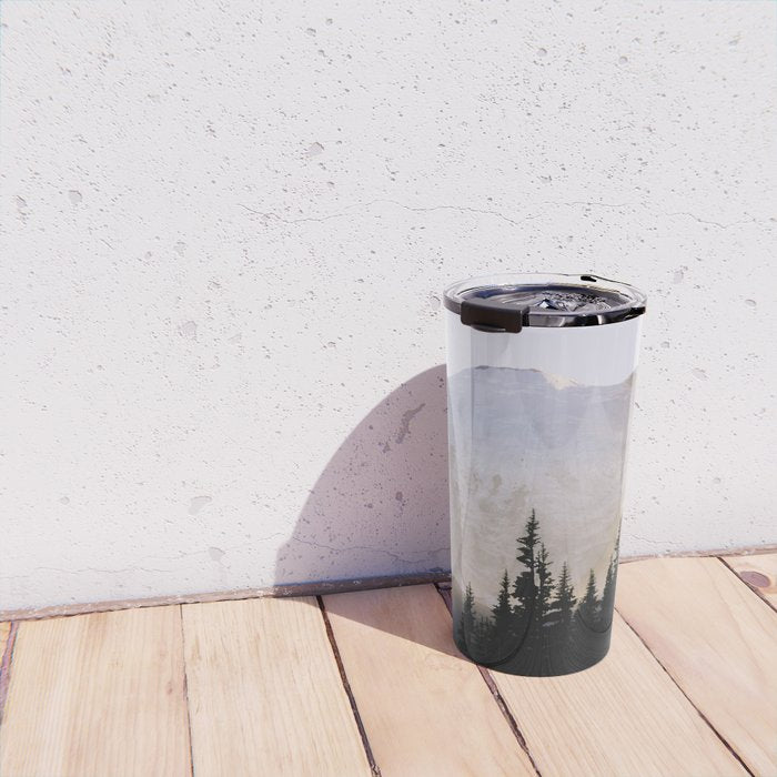 Cascade Mountain High - Mount Rainier Sunset Travel Mug Gallery Image 4