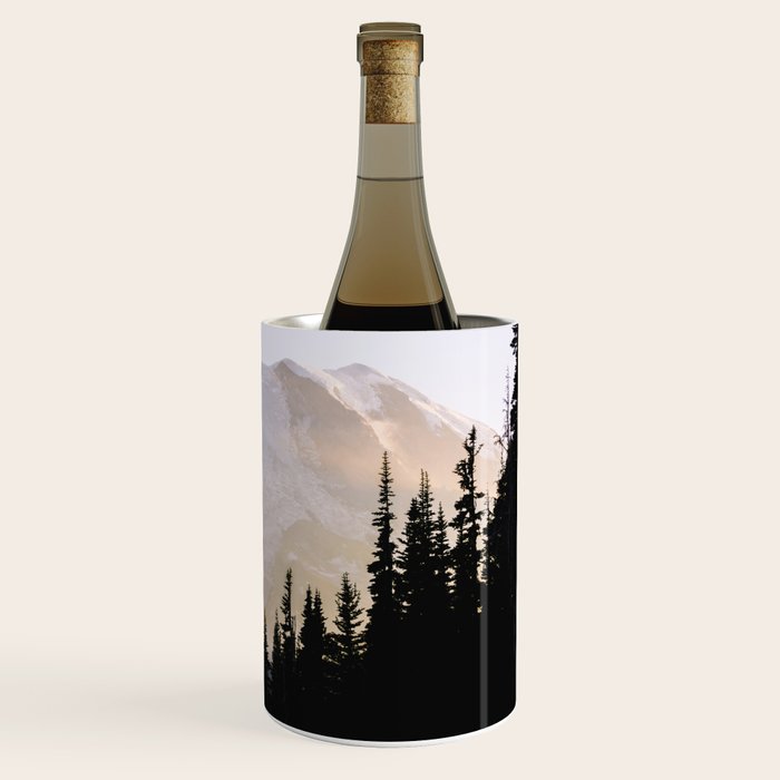 Cascade Mountain High - Mount Rainier Sunset Wine Chiller Gallery Image 3