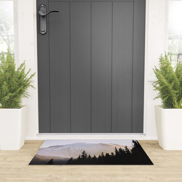 Cascade Mountain High - Mount Rainier Sunset Welcome Mat Gallery Image 3