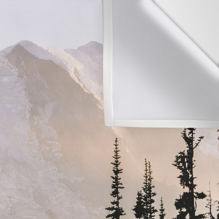 Cascade Mountain High - Mount Rainier Sunset Wall Tapestry Gallery Image 3