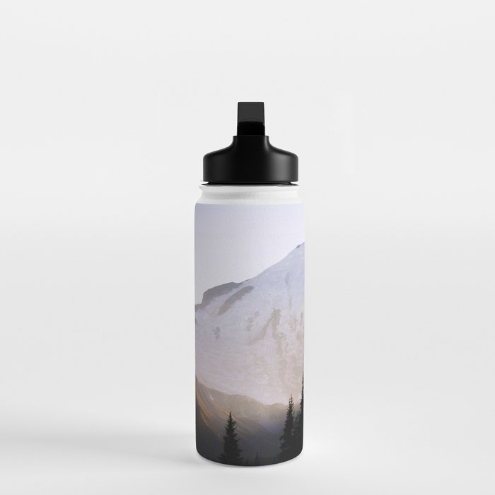 Cascade Mountain High - Mount Rainier Sunset Water Bottle Gallery Image 3