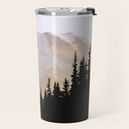 Cascade Mountain High - Mount Rainier Sunset Travel Mug Gallery Image 2