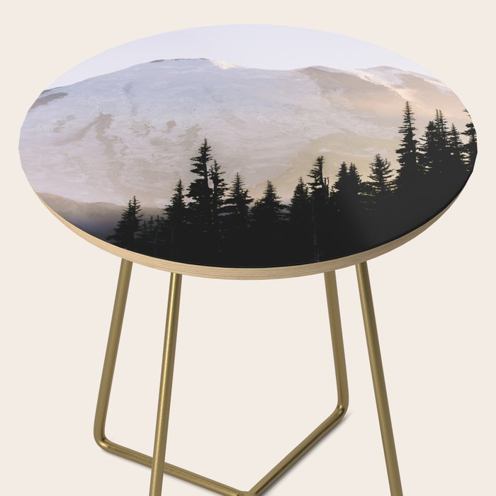 Cascade Mountain High - Mount Rainier Sunset Side Table Gallery Image 2