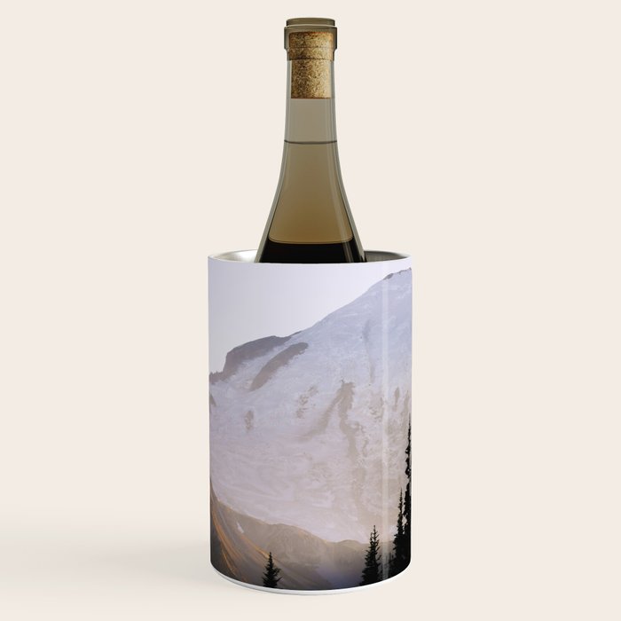 Cascade Mountain High - Mount Rainier Sunset Wine Chiller Gallery Image 2