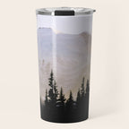 Cascade Mountain High - Mount Rainier Sunset Travel Mug Gallery Image 1