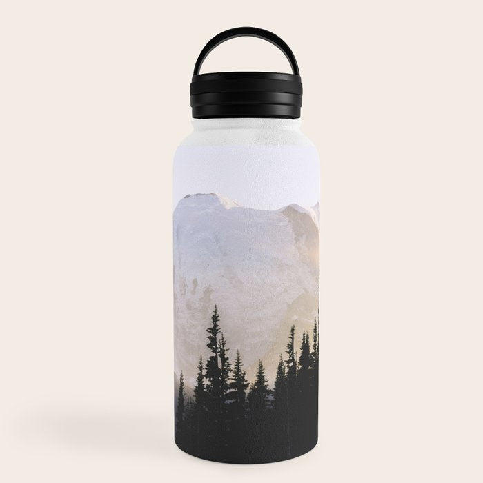 Cascade Mountain High - Mount Rainier Sunset Water Bottle Gallery Image 6