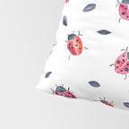 Lucky Ladybugs & Black Leaves Pillow Sham Gallery Image 4