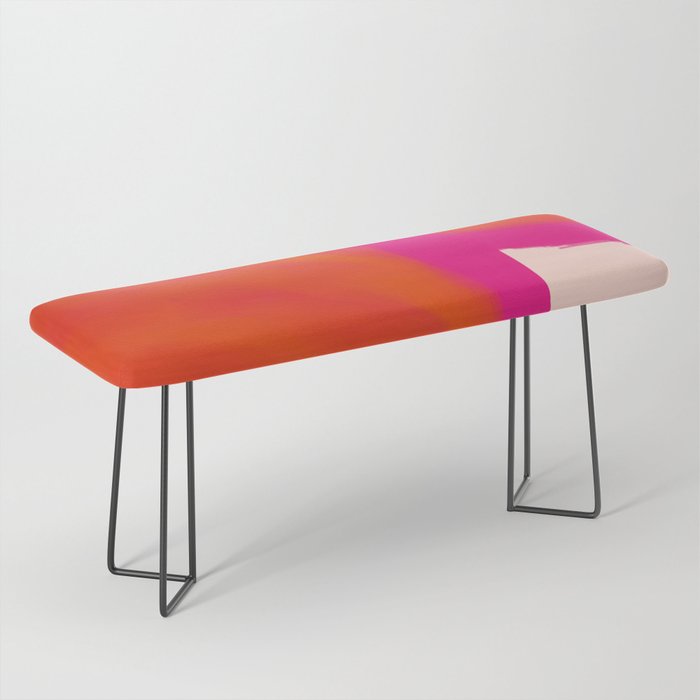 Touching Corners (Pink and Bold Orange) Bench Gallery Image 1
