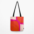 Touching Corners (Pink and Bold Orange) Tote Bag Gallery Image 2